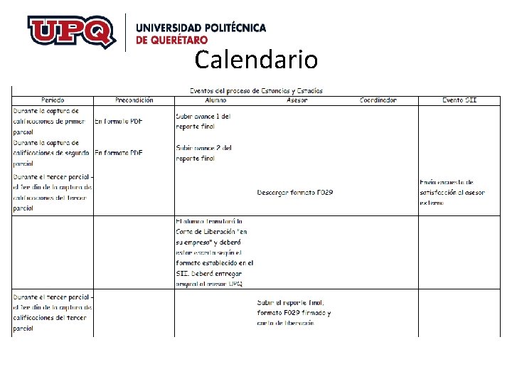 Calendario Calendario