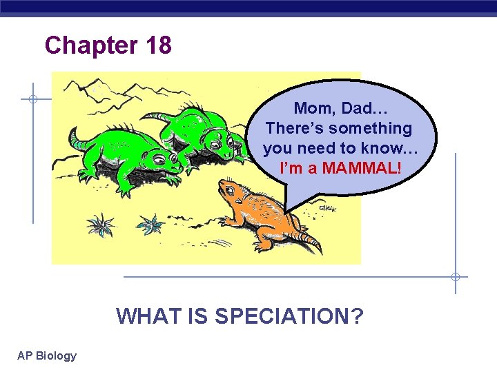Chapter 18 Mom, Dad… There’s something you need to know… I’m a MAMMAL! WHAT