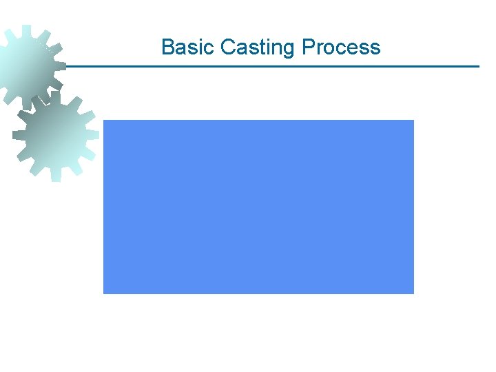 Basic Casting Process Basic Casting Process