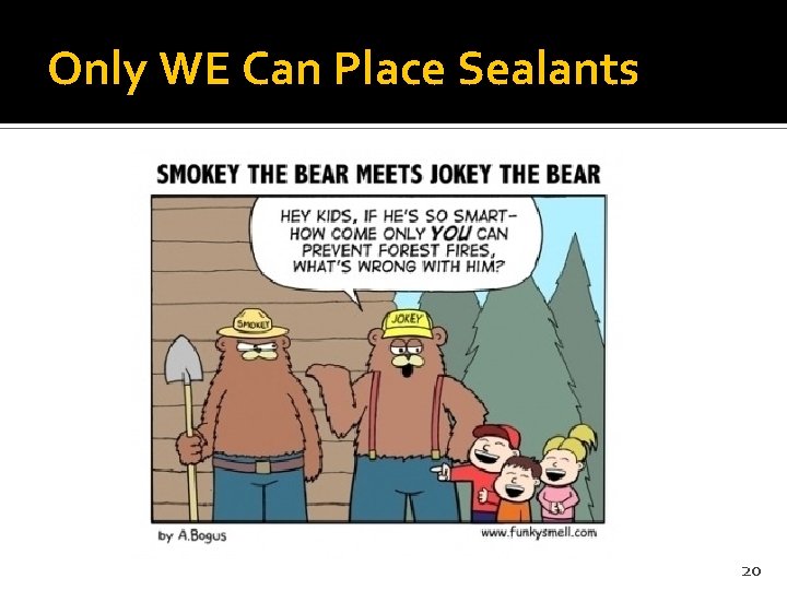 Only WE Can Place Sealants 20 