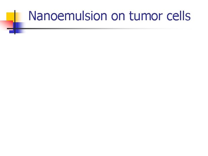 Nanoemulsion on tumor cells 