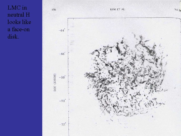 LMC in neutral H looks like a face-on disk. 