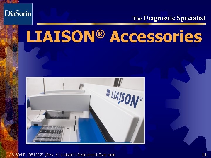 The ® LIAISON Diagnostic Specialist Accessories L-CS-304 -P (081222) (Rev. A) Liaison - Instrument
