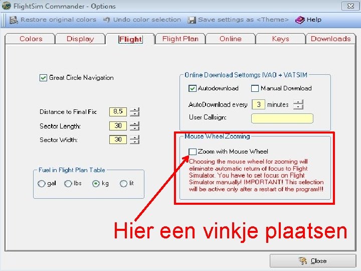 Hier een vinkje plaatsen 