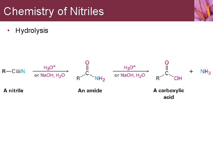 Chemistry of Nitriles • Hydrolysis 