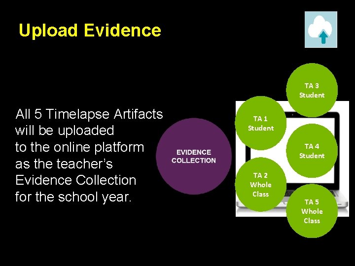 Upload Evidence TA 3 Student All 5 Timelapse Artifacts will be uploaded to the