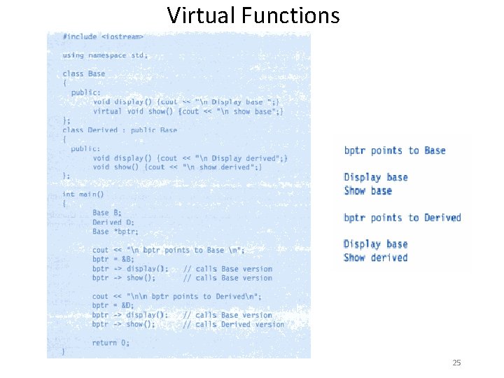 Virtual Functions 25 