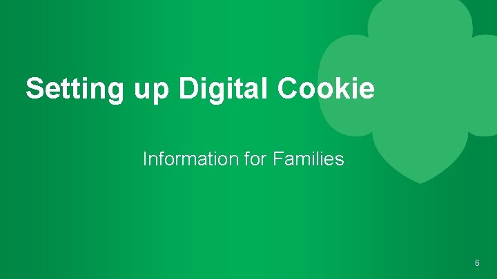 Setting up Digital Cookie Information for Families 6 