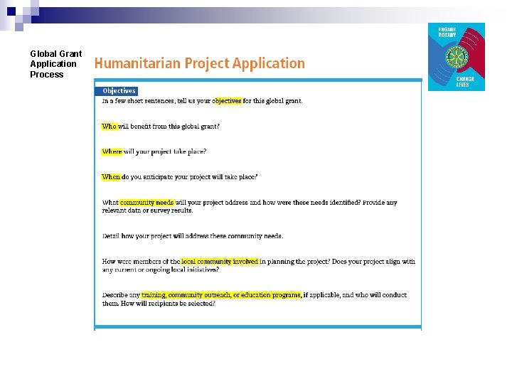 Global Grant Application Process 
