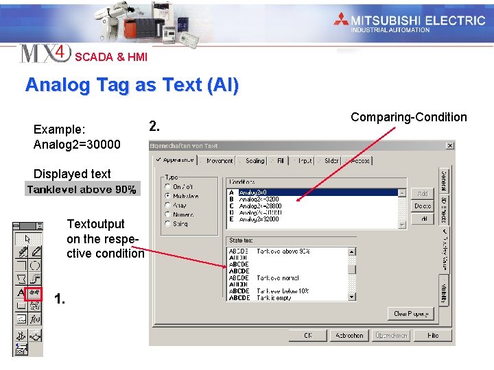 Industrial Automation SCADA & HMI Analog Tag as Text (AI) Example: Analog 2=30000 Displayed