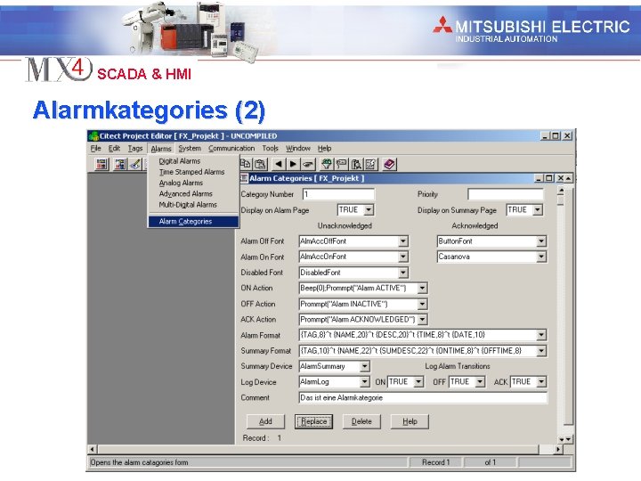 Industrial Automation SCADA & HMI Alarmkategories (2) 