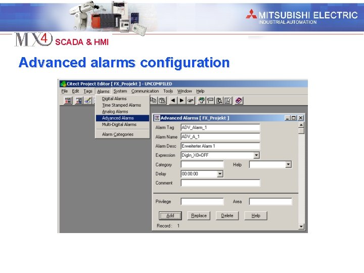 Industrial Automation SCADA & HMI Advanced alarms configuration 
