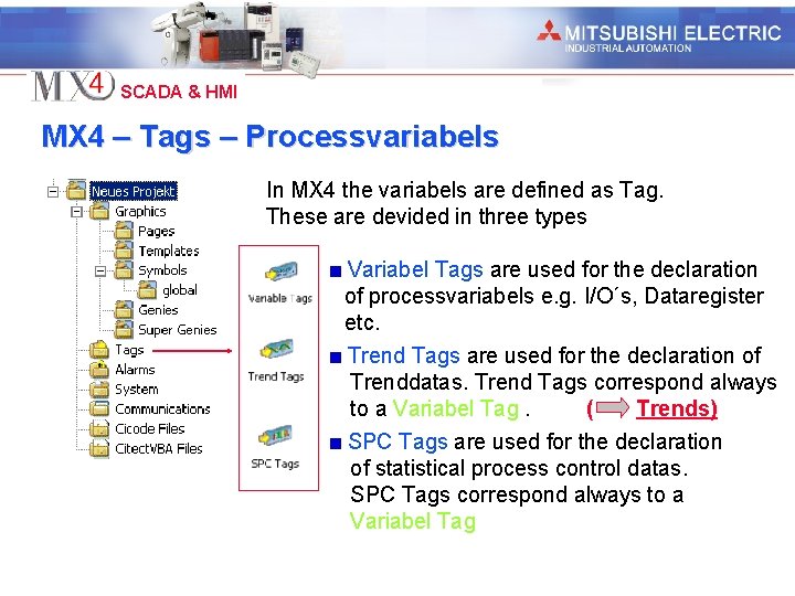 Industrial Automation SCADA & HMI MX 4 – Tags – Processvariabels In MX 4