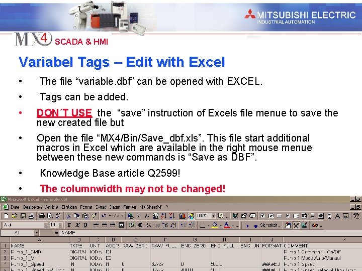 Industrial Automation SCADA & HMI Variabel Tags – Edit with Excel • The file