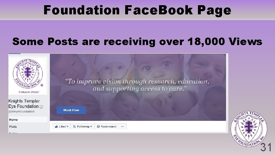 Foundation Face. Book Page Some Posts are receiving over 18, 000 Views 31 Foundation Face. Book Page Some Posts are receiving over 18, 000 Views 31