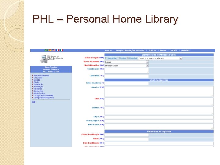 PHL – Personal Home Library 