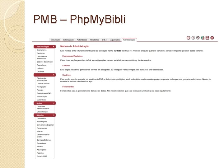 PMB – Php. My. Bibli 