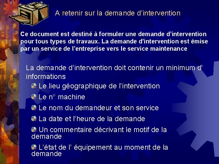 A retenir sur la demande d’intervention Ce document est destiné à formuler une demande A retenir sur la demande d’intervention Ce document est destiné à formuler une demande