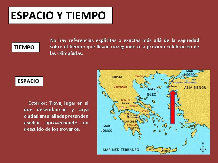 ESPACIO Y TIEMPO No hay referencias explícitas o exactas más allá de la vaguedad