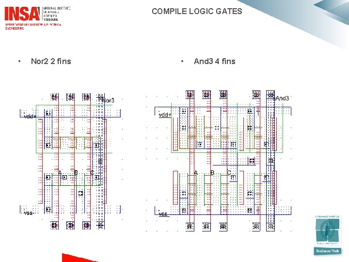  COMPILE LOGIC GATES • Nor 2 2 fins • And 3 4 fins