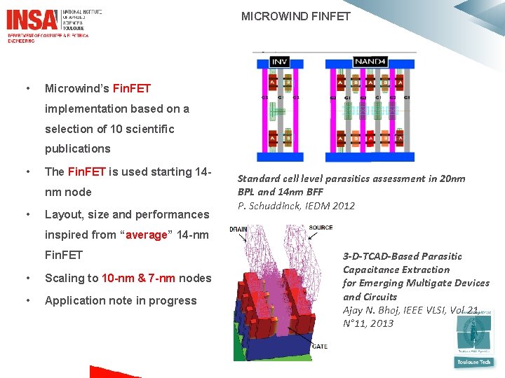  MICROWIND FINFET • Microwind’s Fin. FET implementation based on a selection of 10