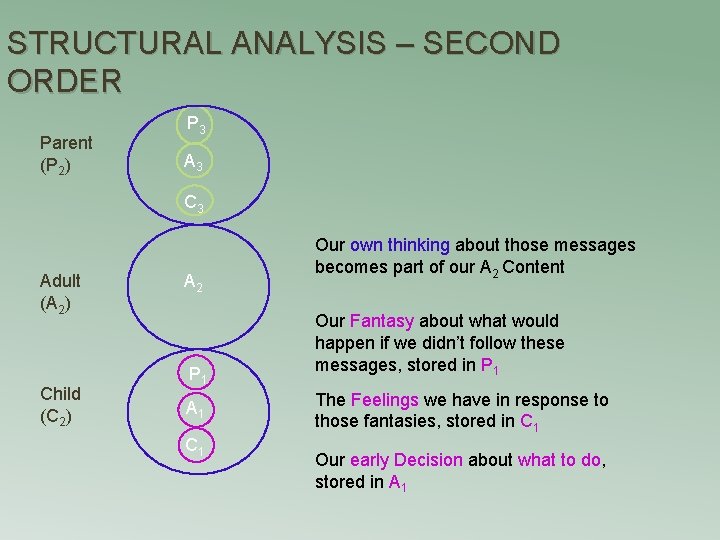 STRUCTURAL ANALYSIS – SECOND ORDER Parent (P 2) P 3 A 3 C 3