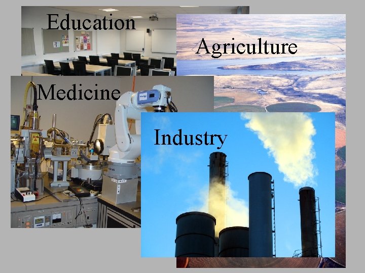 Education Agriculture Medicine Industry 