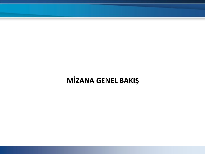 MİZANA GENEL BAKIŞ MİZANA GENEL BAKIŞ