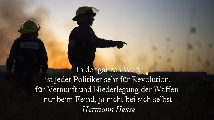 In der ganzen Welt ist jeder Politiker sehr für Revolution, für Vernunft und Niederlegung