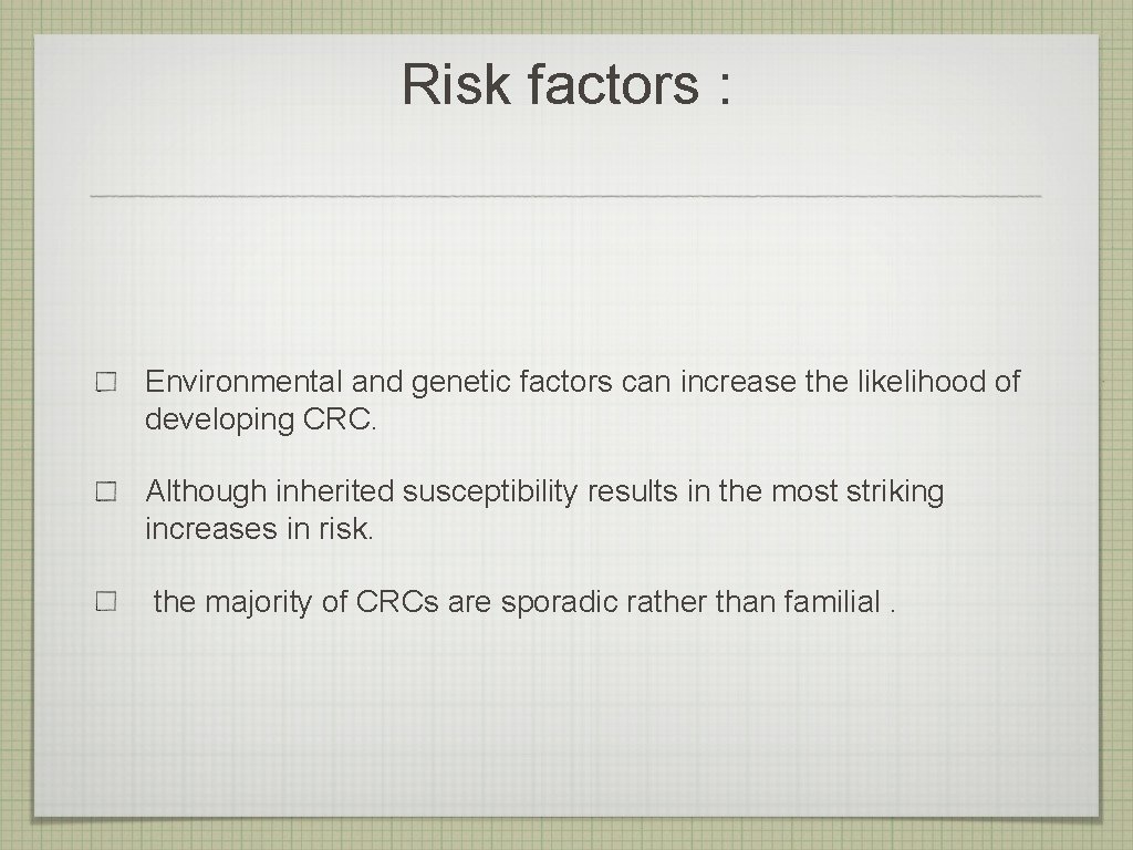 colorectal cancer By Dr Ryan Al Ghanemi overview