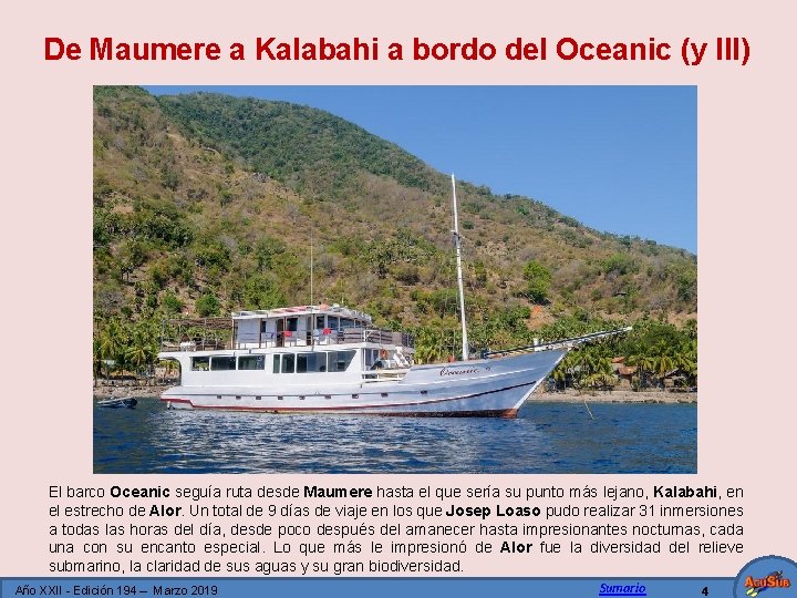 De Maumere a Kalabahi a bordo del Oceanic (y III) El barco Oceanic seguía