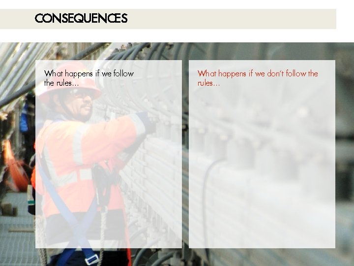 CONSEQUENCES What happens if we follow the rules… What happens if we don’t follow CONSEQUENCES What happens if we follow the rules… What happens if we don’t follow