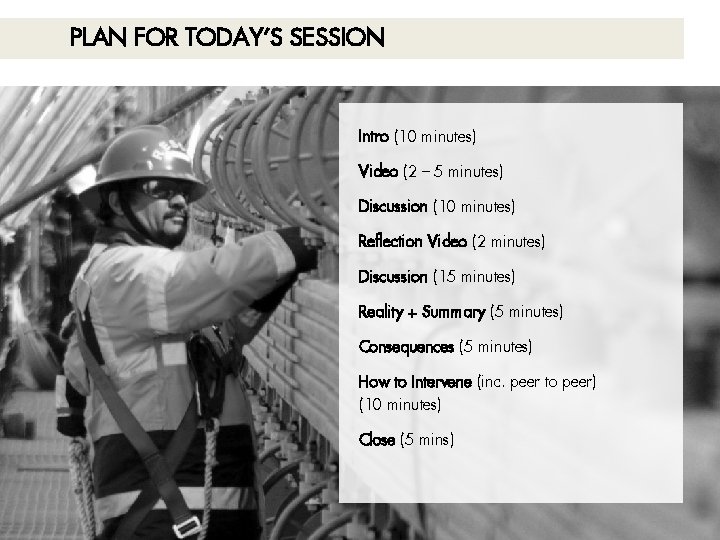 PLAN FOR TODAY’S SESSION Intro (10 minutes) Video (2 – 5 minutes) Discussion (10 PLAN FOR TODAY’S SESSION Intro (10 minutes) Video (2 – 5 minutes) Discussion (10