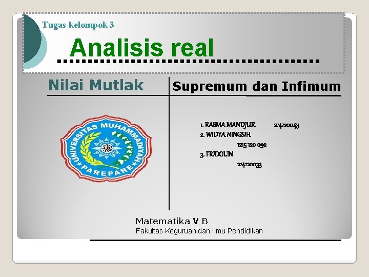 Modul Pembelajaran Matematika Kelas X semester 1 Tugas kelompok 3 Modul Pembelajaran Matematika Kelas