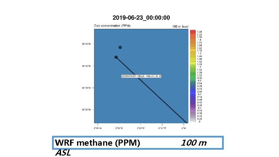 WRF methane (PPM) ASL 100 m 