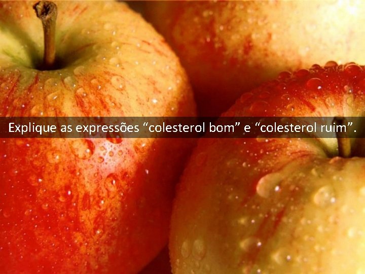 Explique as expressões “colesterol bom” e “colesterol ruim”. Explique as expressões “colesterol bom” e “colesterol ruim”.