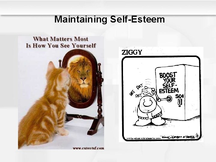 Maintaining Self-Esteem 