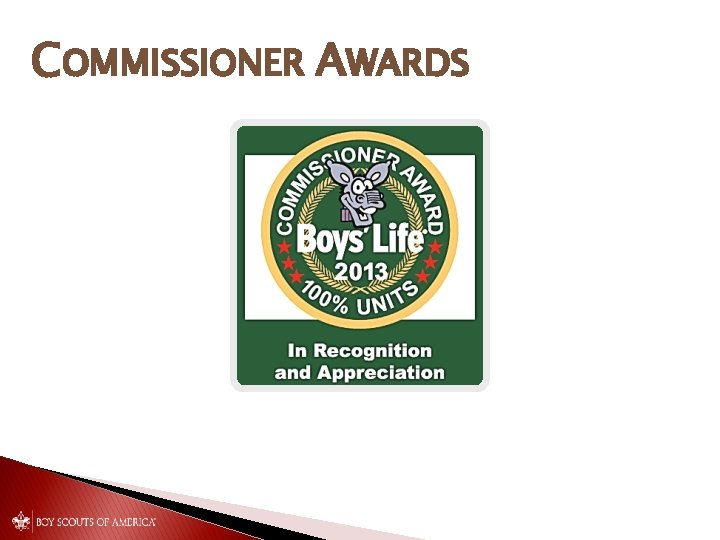 COMMISSIONER AWARDS 