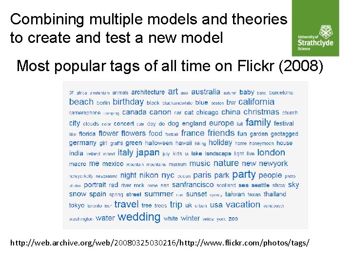 Combining multiple models and theories to create and test a new model Most popular