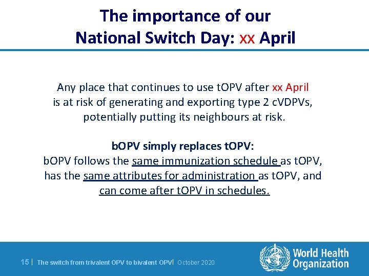 The importance of our National Switch Day: xx April Any place that continues to