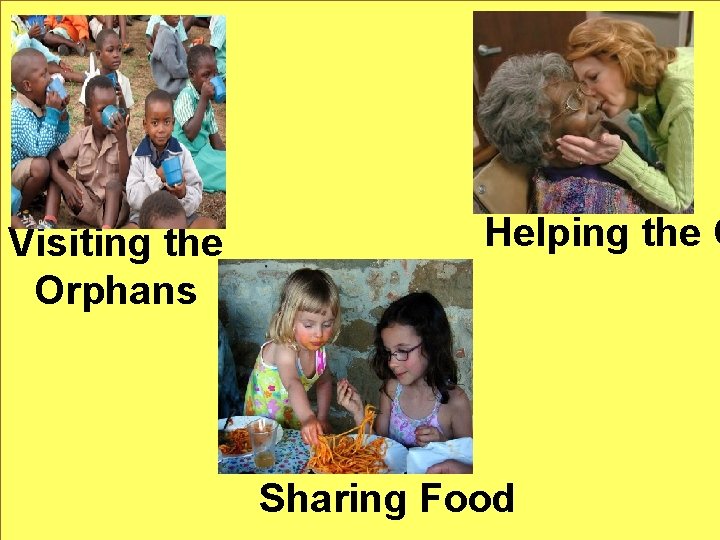 Visiting the Orphans Helping the O Sharing Food 
