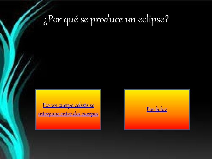 ¿Por qué se produce un eclipse? Por un cuerpo celeste se interpone entre dos