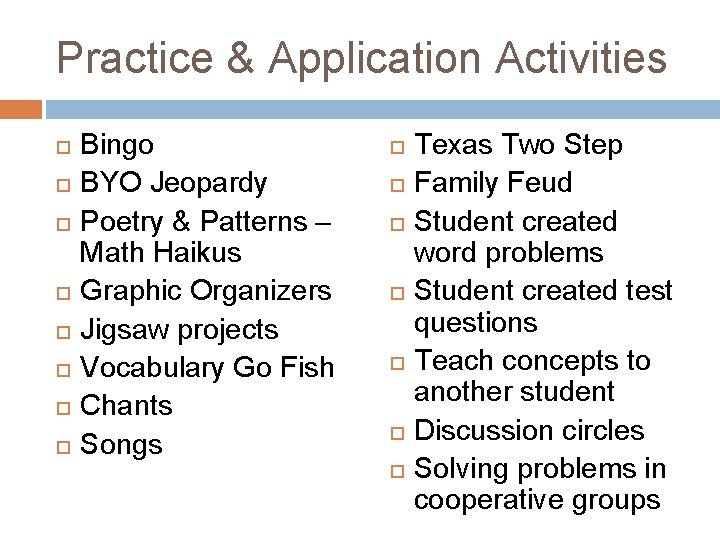 Practice & Application Activities Bingo BYO Jeopardy Poetry & Patterns – Math Haikus Graphic Practice & Application Activities Bingo BYO Jeopardy Poetry & Patterns – Math Haikus Graphic