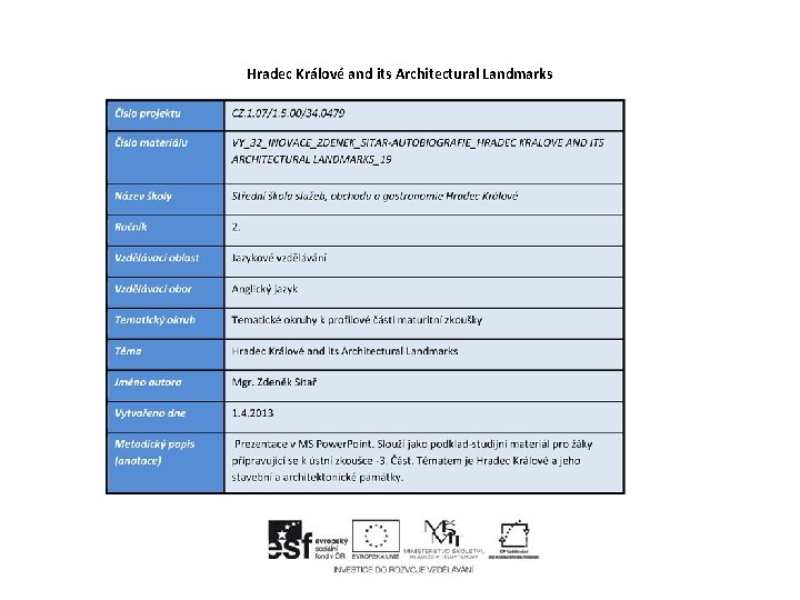Hradec Králové and its Architectural Landmarks 