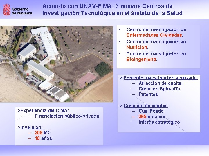 Acuerdo con UNAV-FIMA: 3 nuevos Centros de Investigación Tecnológica en el ámbito de la