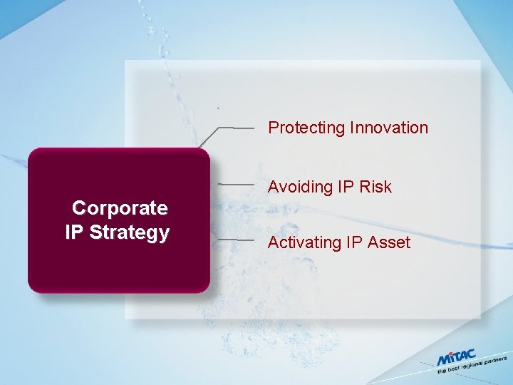 Protecting Innovation Avoiding IP Risk Corporate IP Strategy Activating IP Asset 