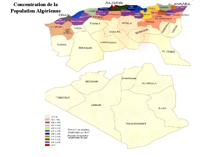 Concentration de la Population Algérienne 