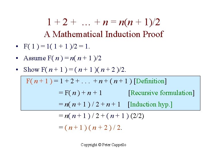 Mathematical Induction Goals Explain Illustrate Construction Of Proofs