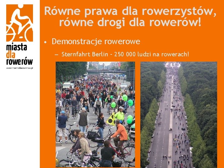 Równe prawa dla rowerzystów, równe drogi dla rowerów! • Demonstracje rowe – Sternfahrt Berlin