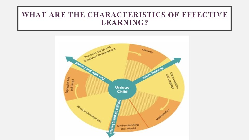 WHAT ARE THE CHARACTERISTICS OF EFFECTIVE LEARNING? 